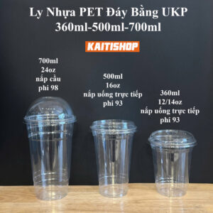 Ly Nhựa PET UKP Đế Bằng