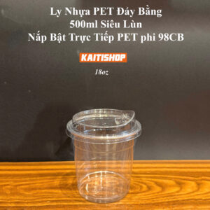 Ly Nhựa PET 500ml Siêu Lùn Đáy Bằng
